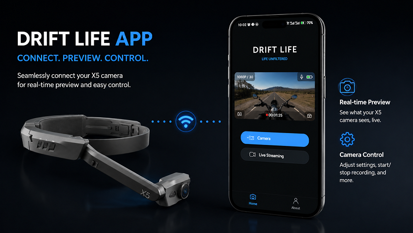 How to Use the Drift Life App with Drift X5 Series Action Cameras